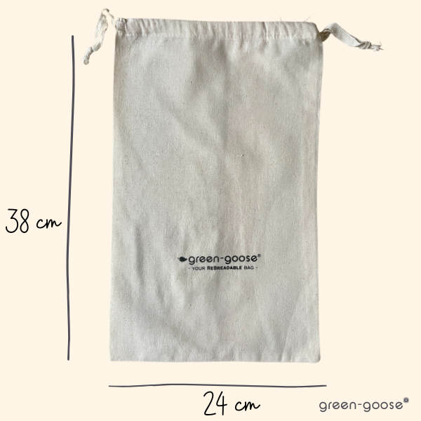 sac à pain en coton bio green-goose