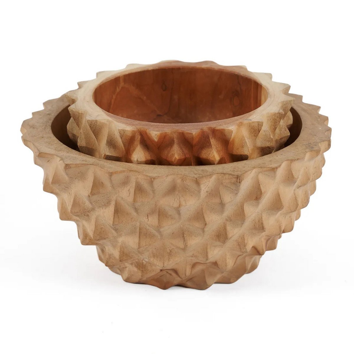Le bol Durian en racine de teck - M