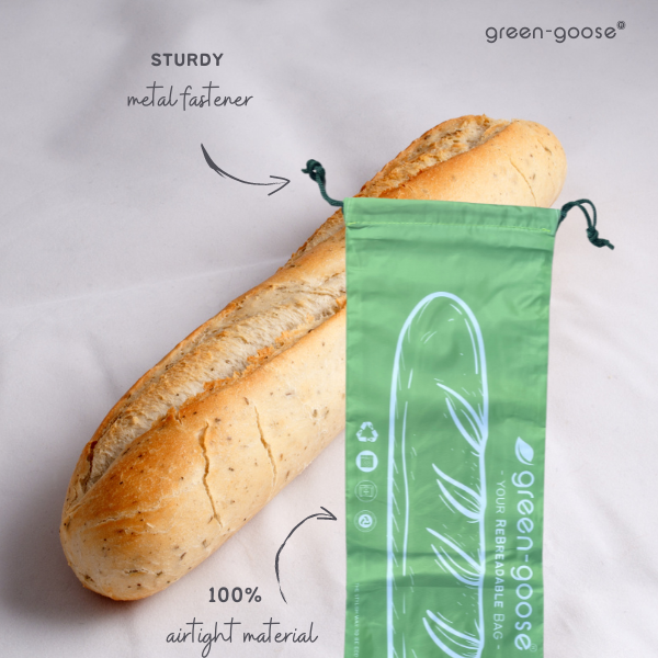 green-goose Sac à Baguette Réutilisable en rPet - 70x21cm