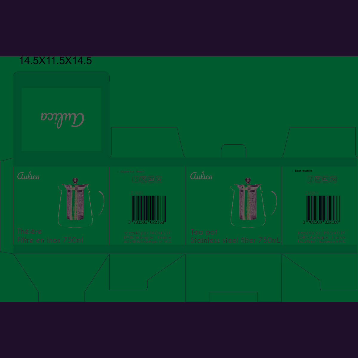 Théière 750ml filtre inox