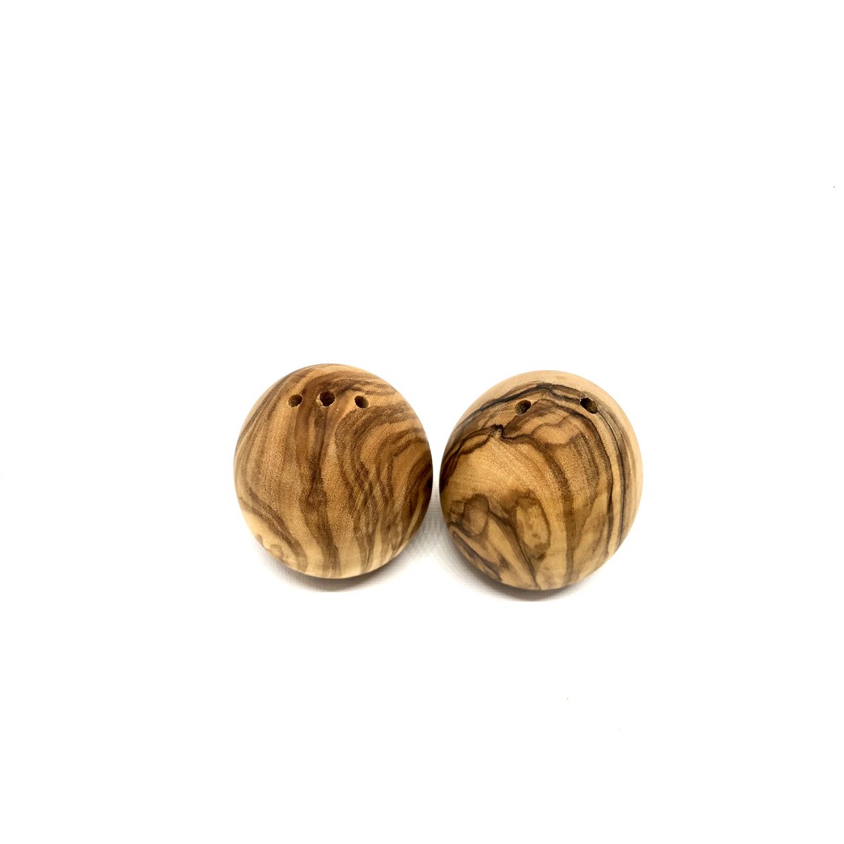 Ensemble de 2 salières et poivrières en forme d'œuf en bois d'olivier