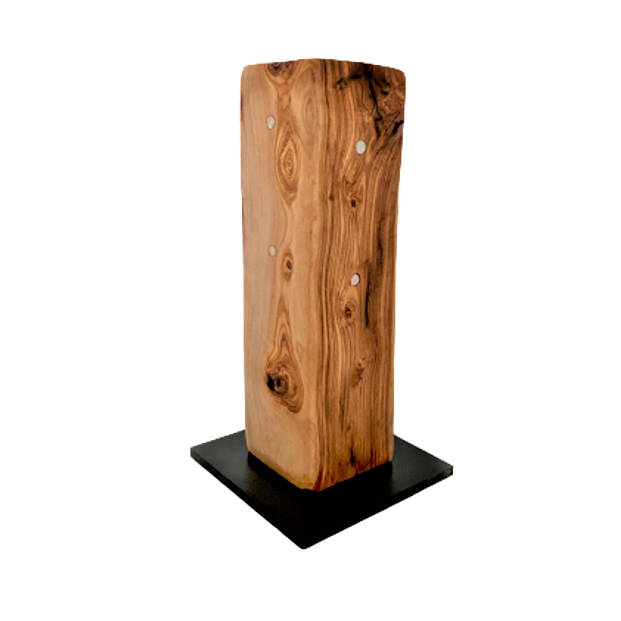Bloc à couteaux TOWER en bois d'olivier Bloc à couteaux magnétique