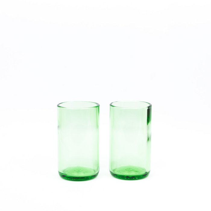 CARRY GLASS Verre à boire vert 300 ml lot de 2 - UPCYCLING