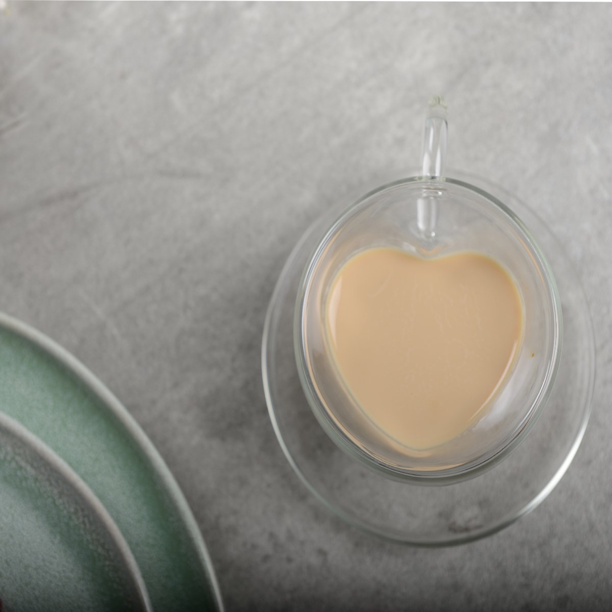 Tasses à café double paroi café en coeur 150ml - lot de 2