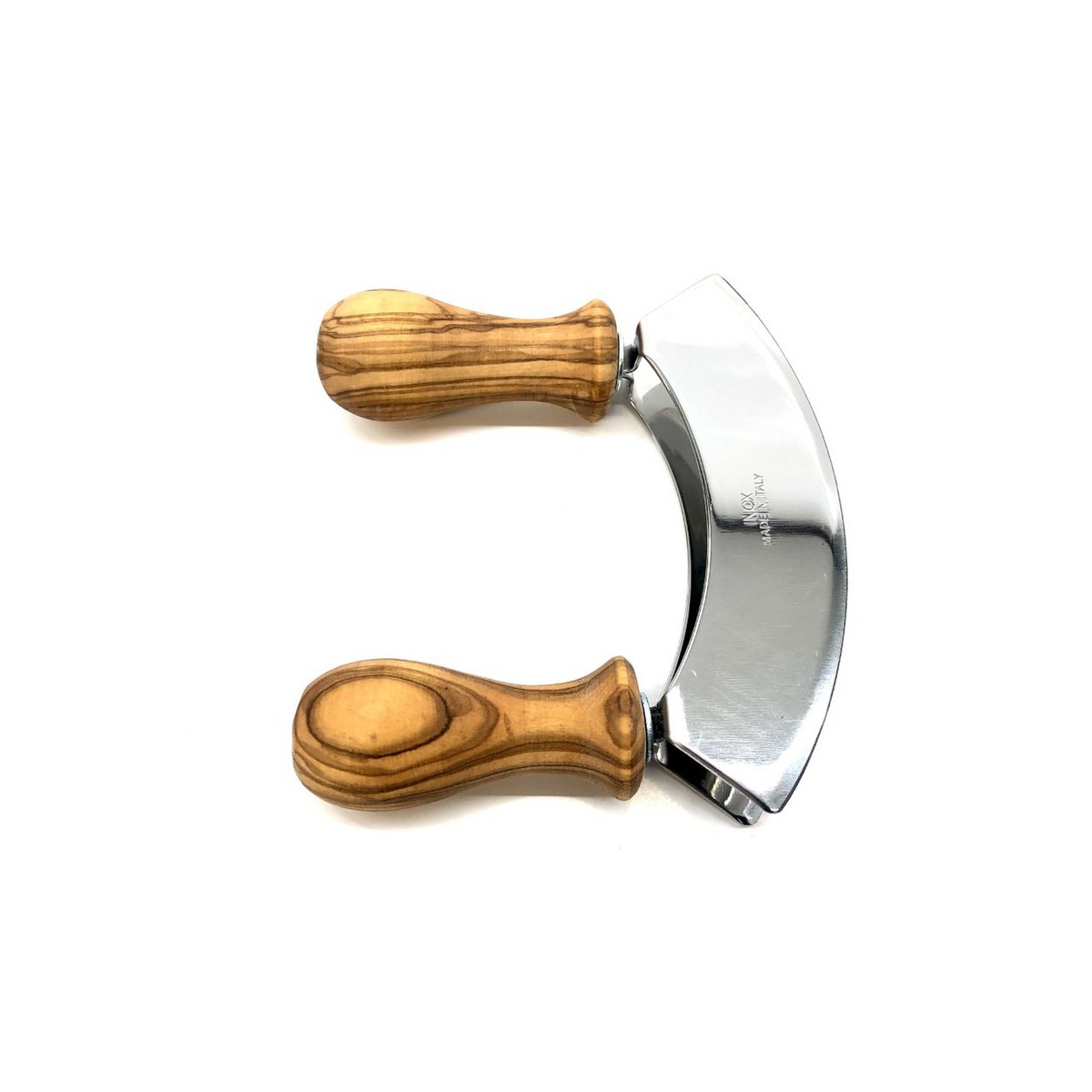 Couteau à hacher DESIGN double lame, poignées tournées