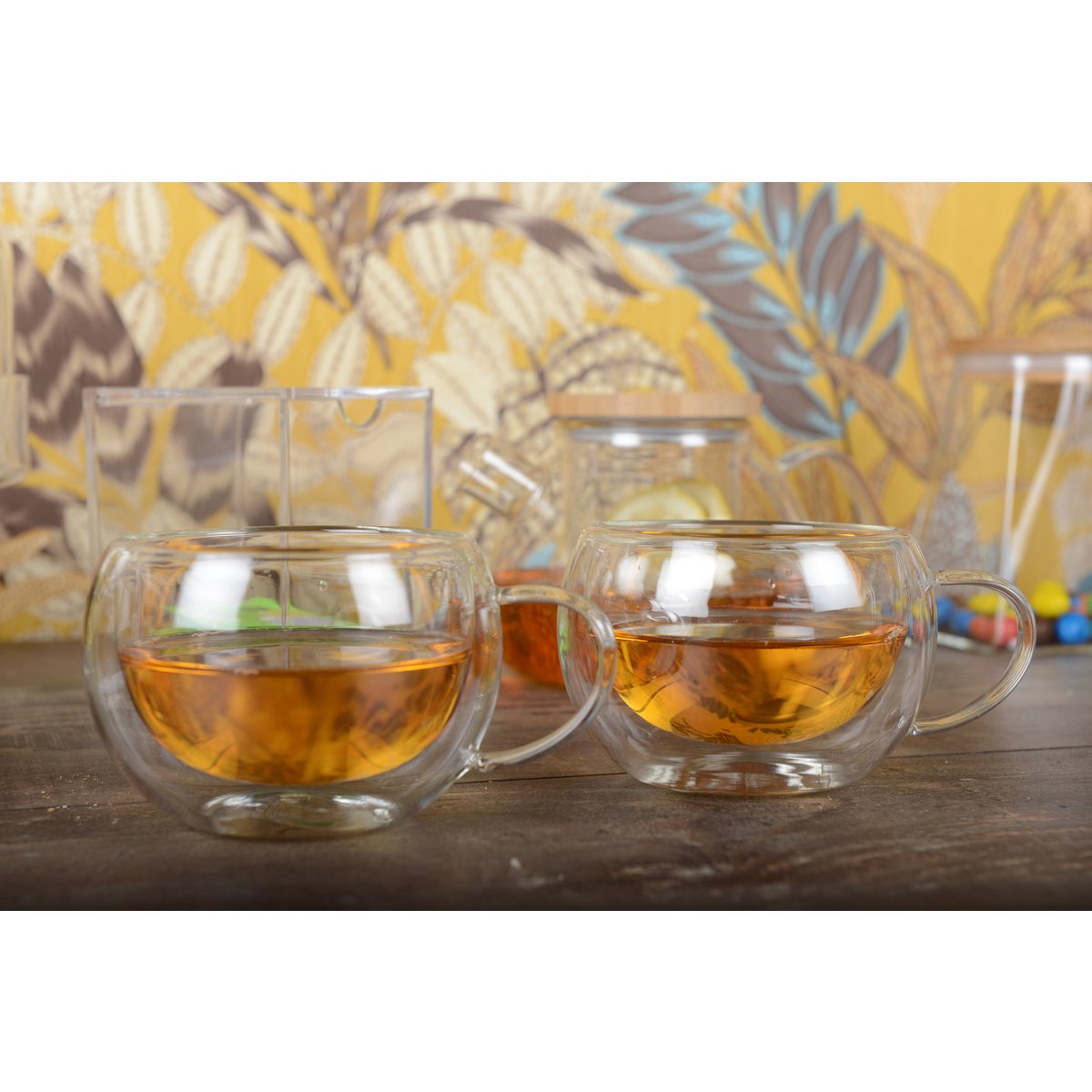 Tasses à thé ronde double paroi - lot de 2