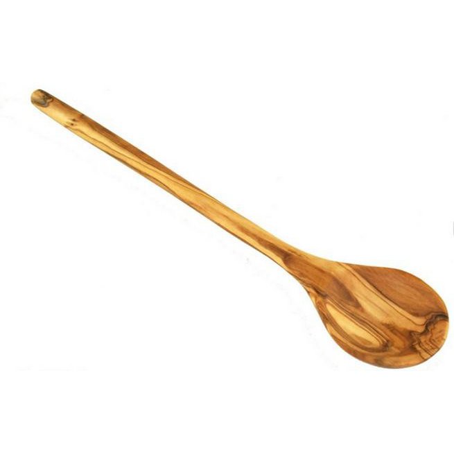 Set de 4 cuillères à cuisiner, 30 cm environ, en bois d'olivier