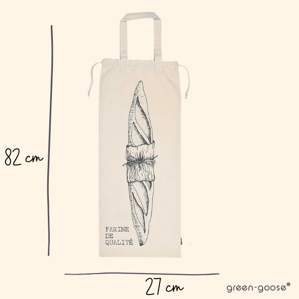 Green -goose Cotton Broodzag xxl - 27x82 cm - crème