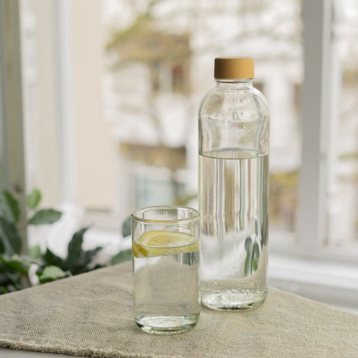 CARRY GLASS lot de 2 Verre à boire 300 ml - UPCYCLING