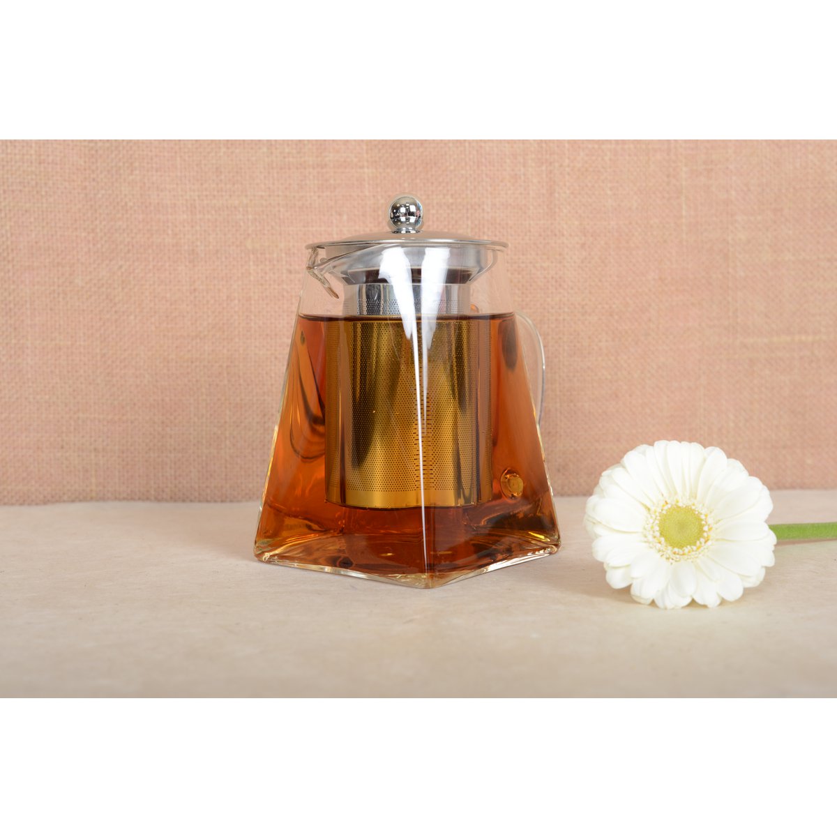 Théière carrée avec filtre inox 650ml
