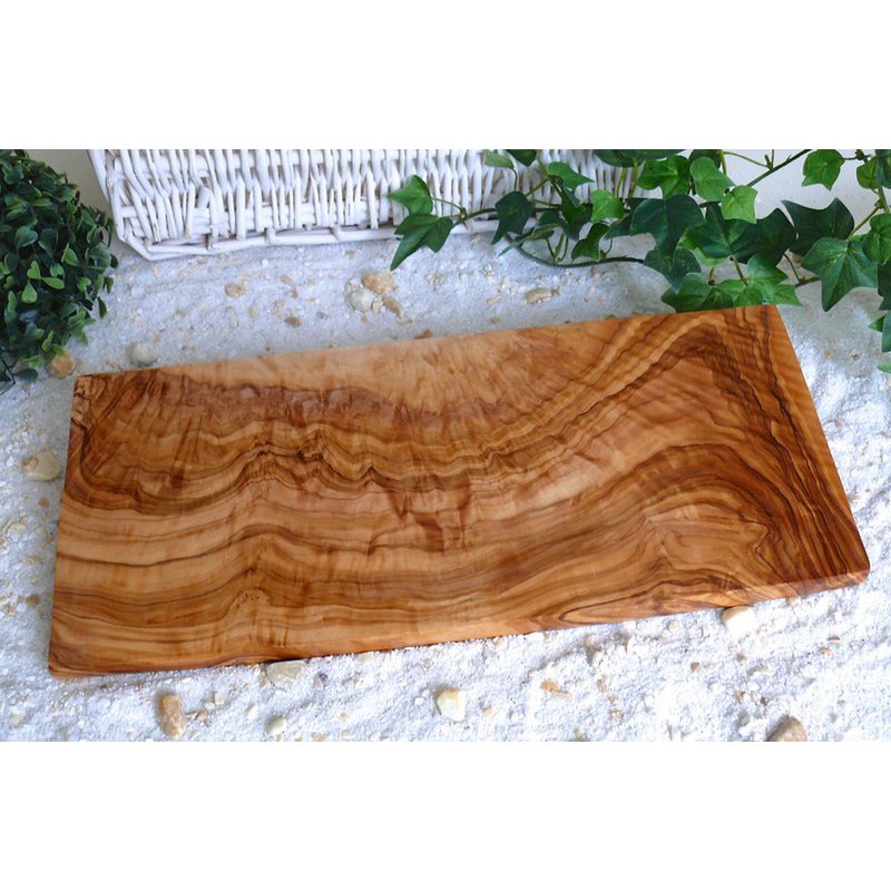 Planche à déjeuner carrée 30 x 15 cm en bois d'olivier