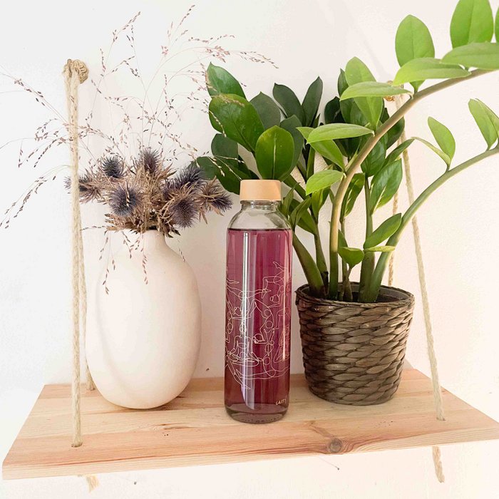 Bouteille en verre 0,7 L - Inspirez et expirez