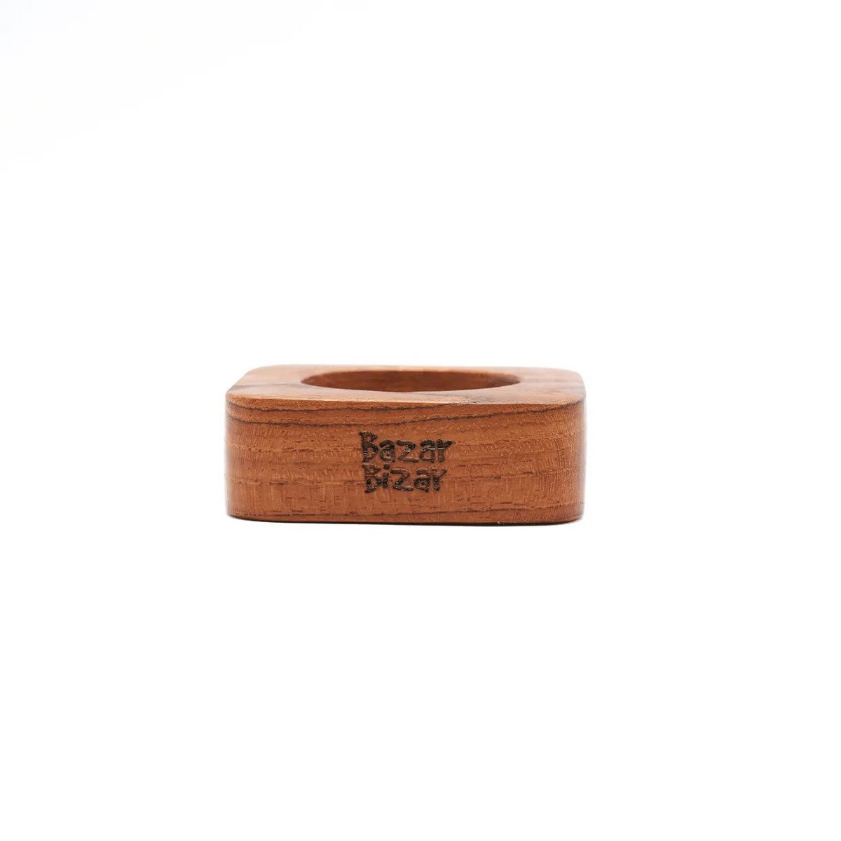 Ronds de serviette en racine de teck - Lot de 4