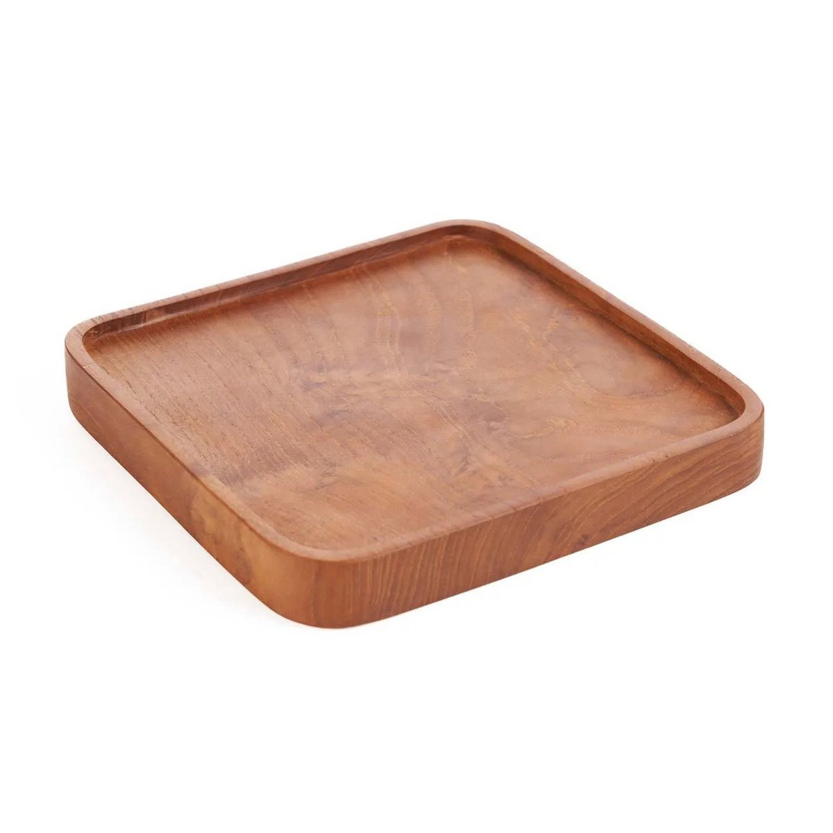 L'Assiette Carrée en Teck - Naturel - XS