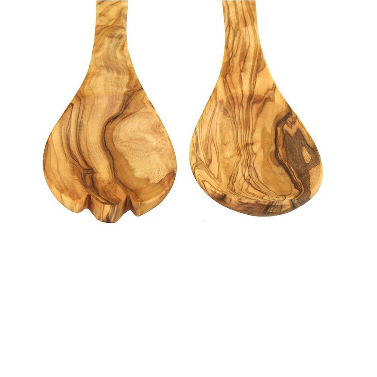 Set de 5 couverts à salade en bois d'olivier 30 cm