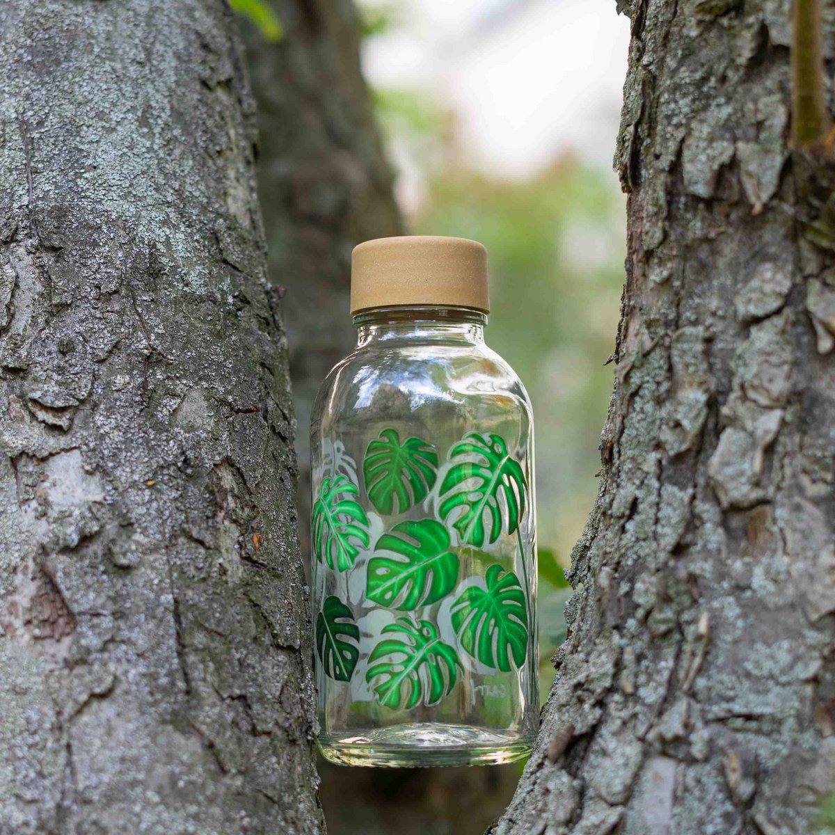 GREEN LIVING Bouteille en verre de 0,4 l