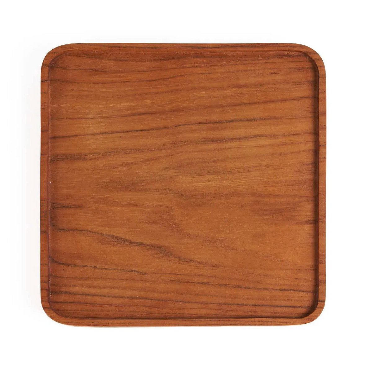 L'Assiette Carrée en Teck - Naturel - S