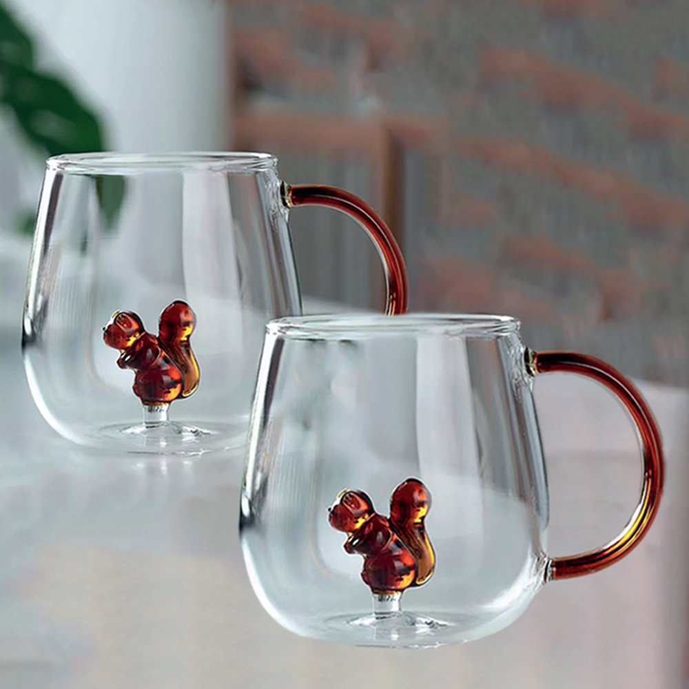 Tasses à thé écureuil - lot de 2
