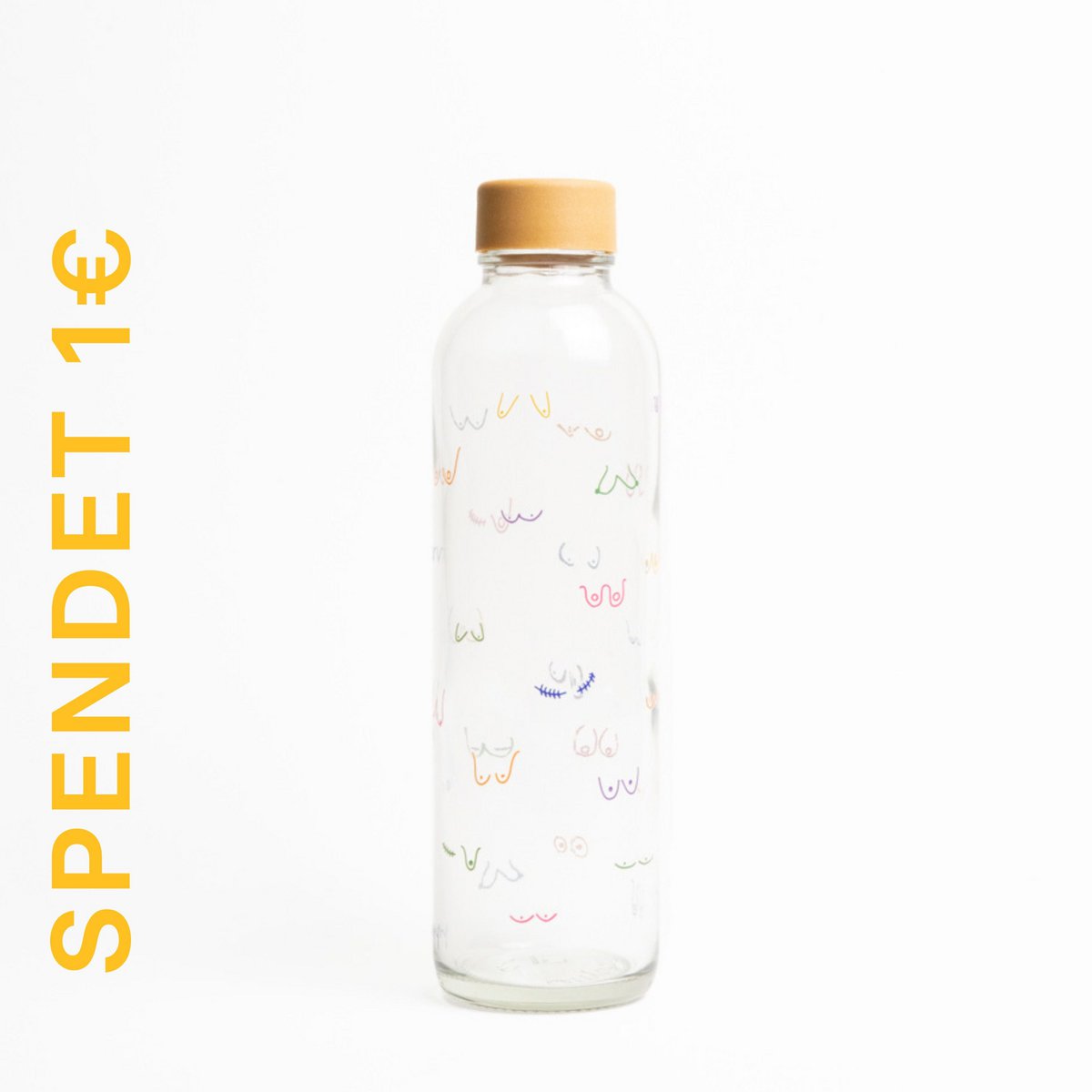 BOOBIES Bouteille en verre de 0,7 l