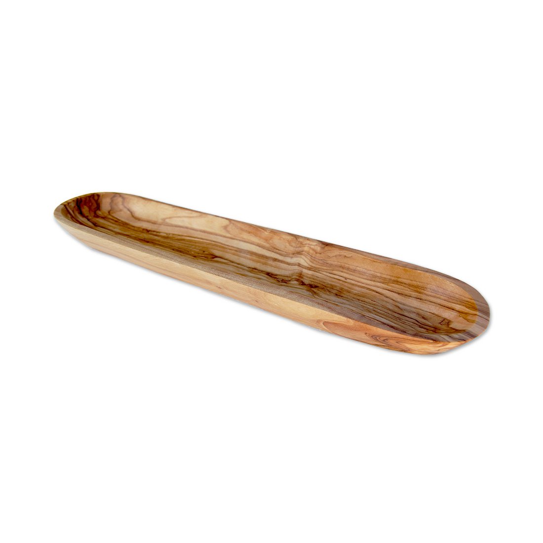 Bateau à oliviers (longueur env. 25 cm) en bois d'olivier