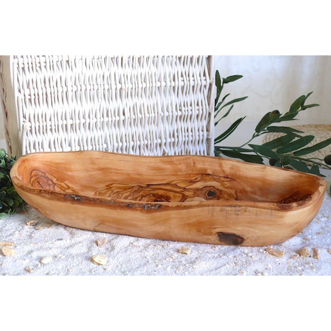 Bol à pain RUSTIC 35 – 39 cm en bois d'olivier
