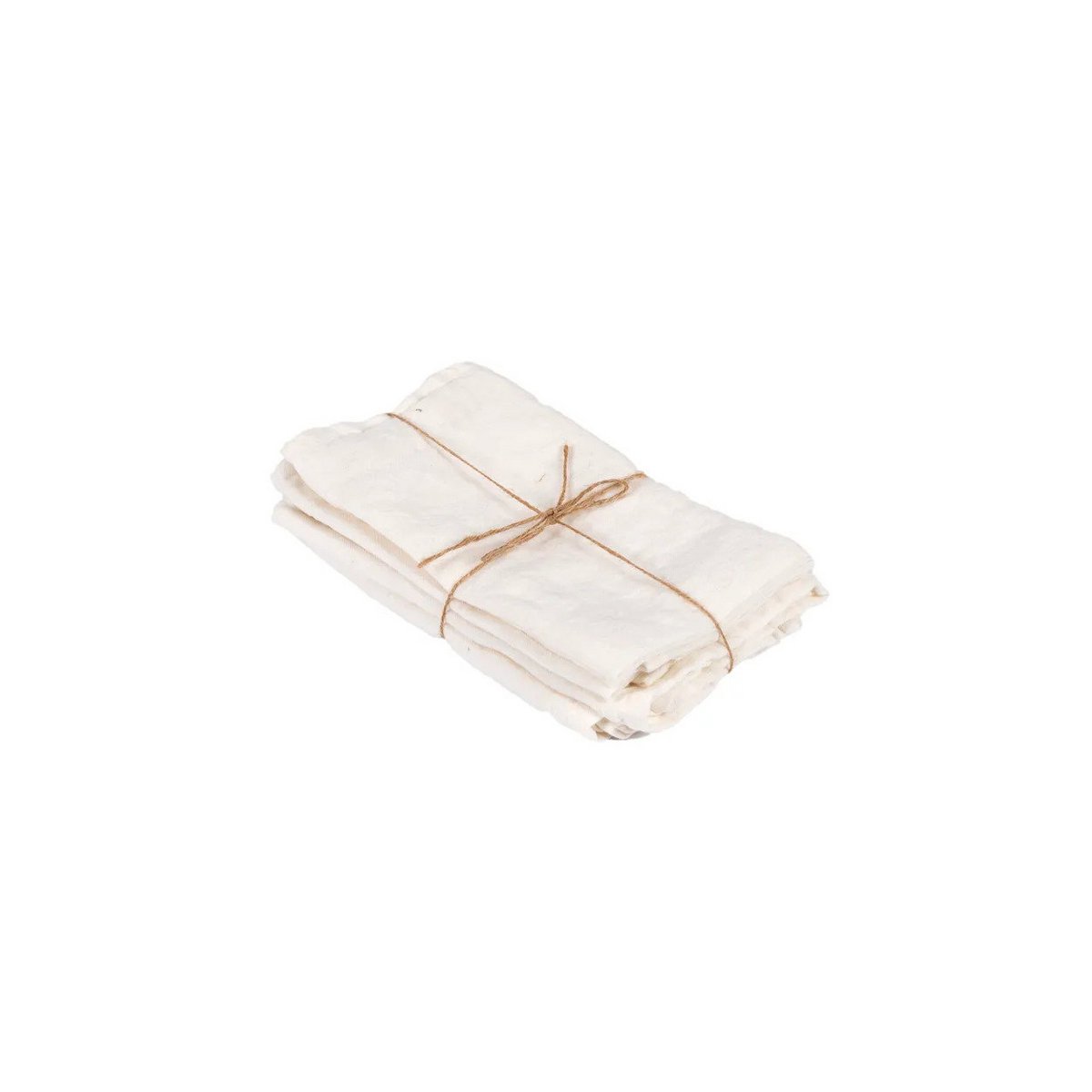 Serviette en Lin - Blanc - Lot de 4