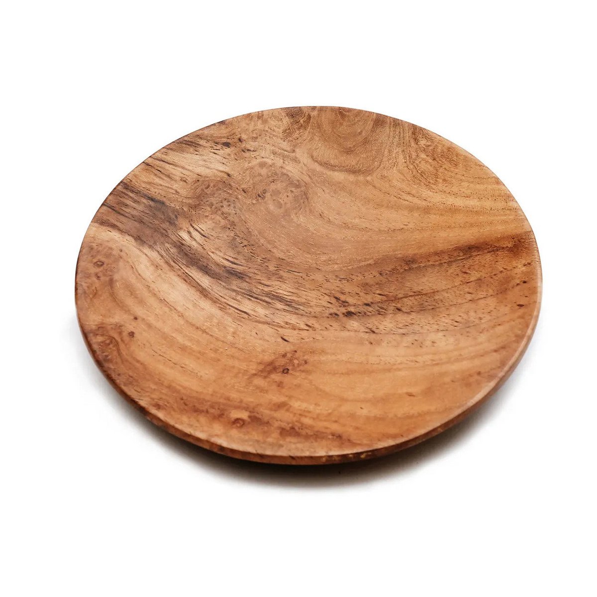 Assiette ronde en racine de teck - M