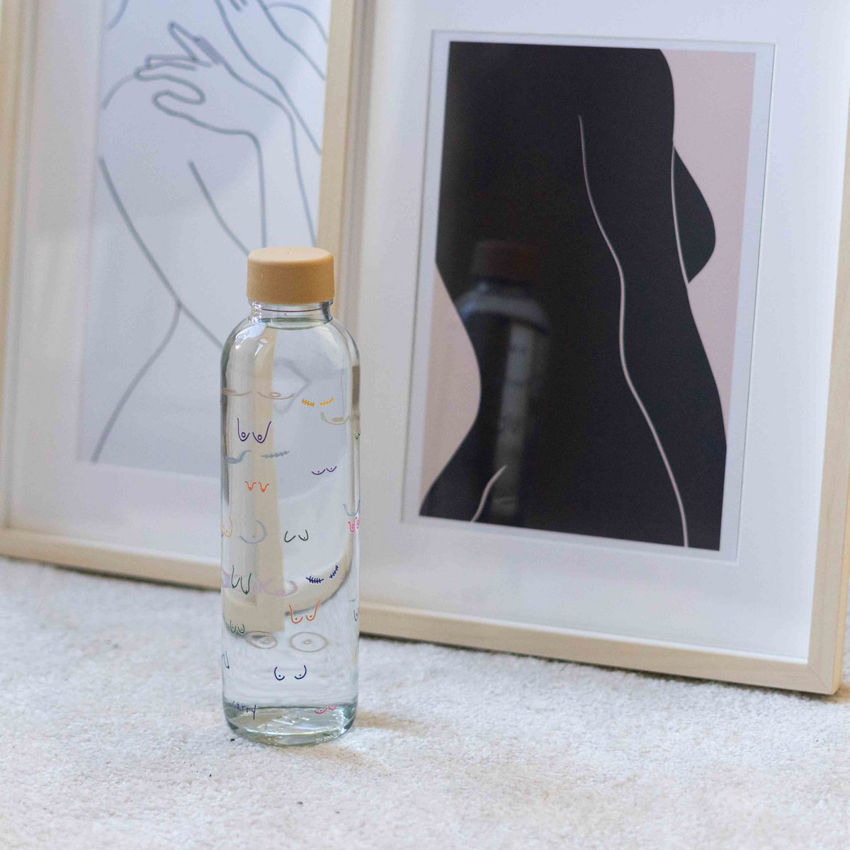 BOOBIES Bouteille en verre de 0,7 l