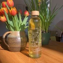 Inspirez et expirez en bouteille en verre de 0,7 L