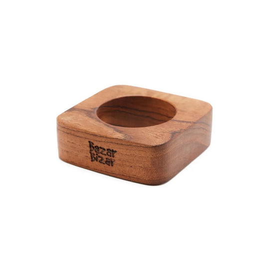 Ronds de serviette en racine de teck - Lot de 4