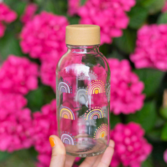BOHO RAINBOW Bouteille en verre 0,4 l