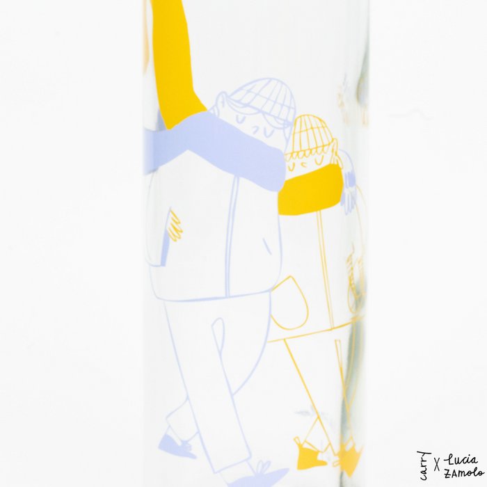 Bouteille en verre 0,7 L - MORE AMORE BLEU