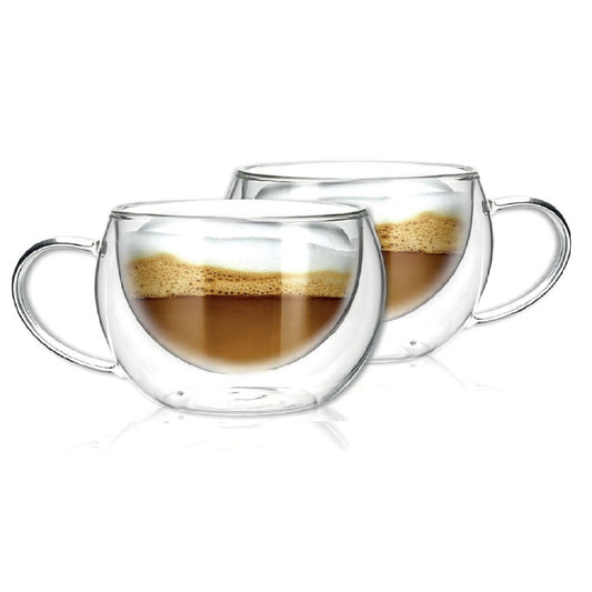 Tasses à thé ronde double paroi - lot de 2
