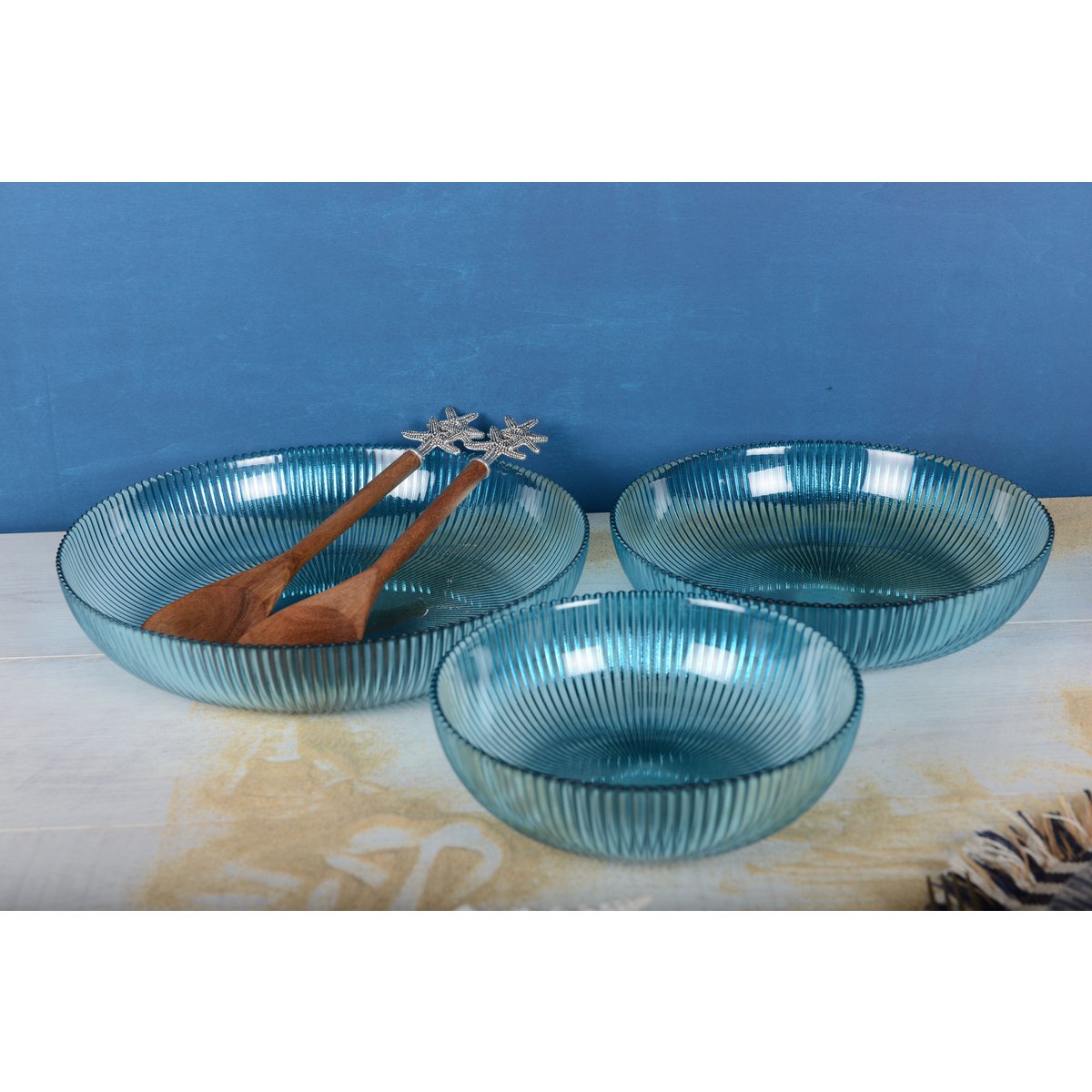 Coupelle ronde turquoise 20.5cm