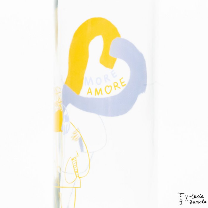 Bouteille en verre 0,7 L - MORE AMORE BLEU