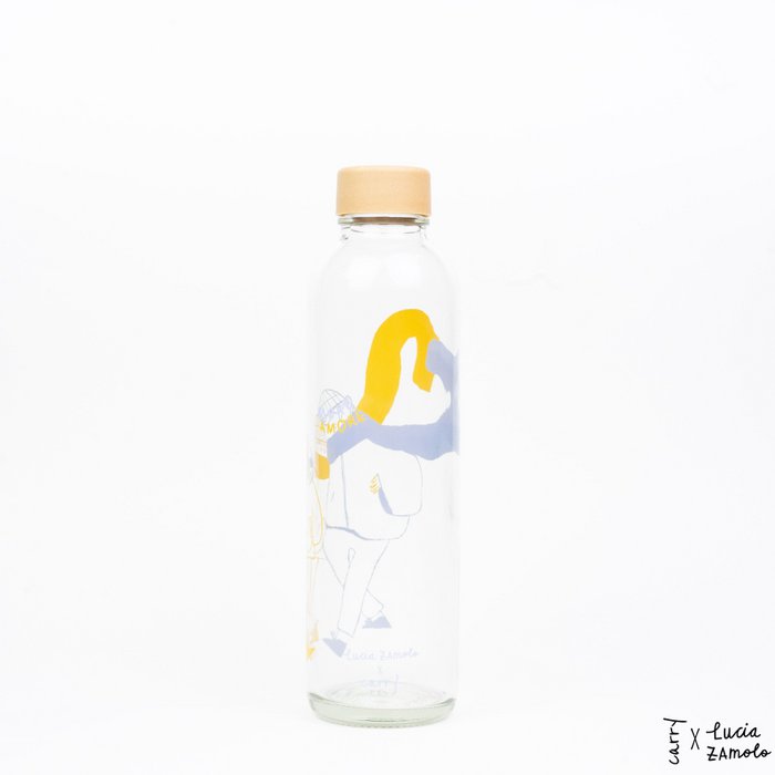 Bouteille en verre 0,7 L - MORE AMORE BLEU