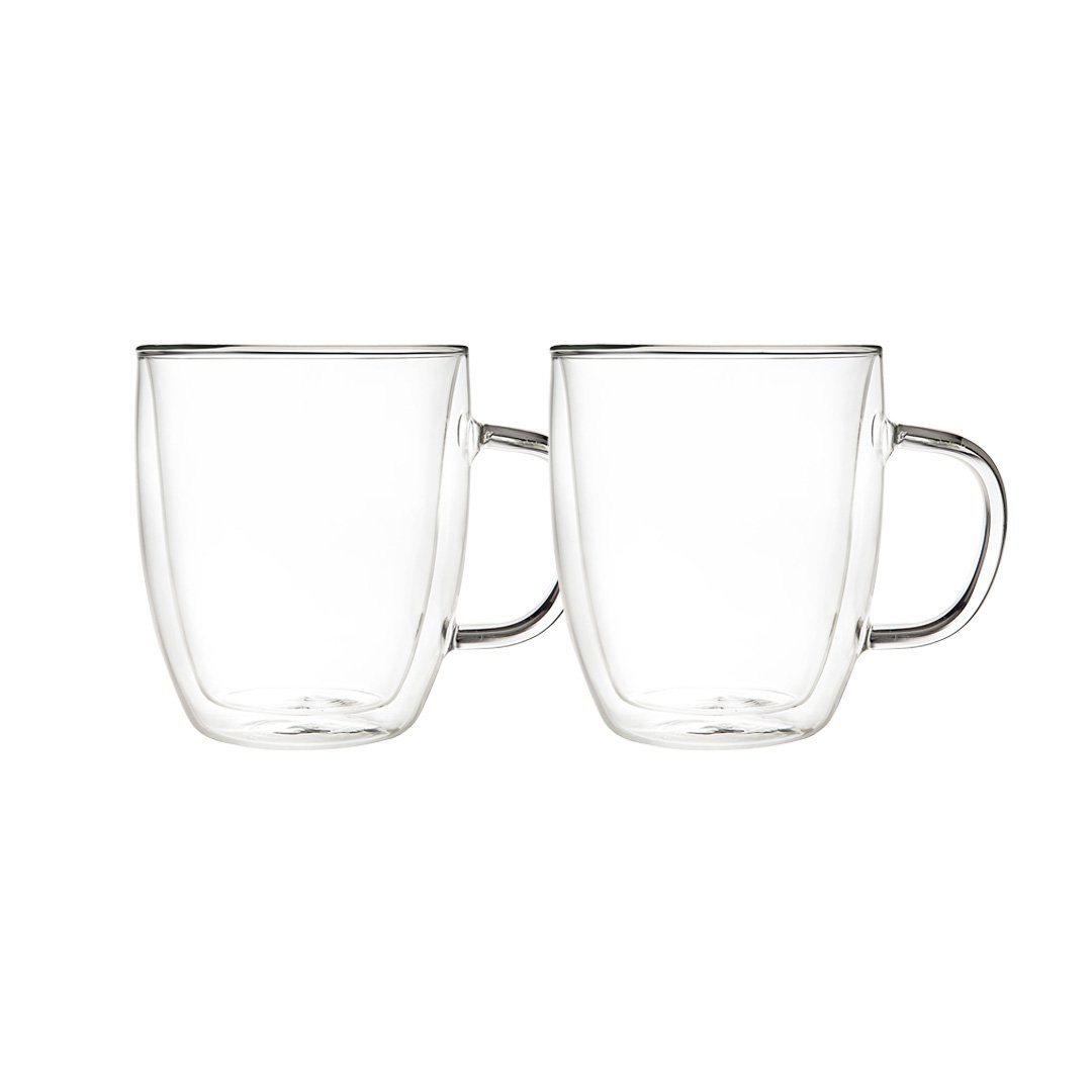 Mugs double paroi grande taille 480ml - lot de 2