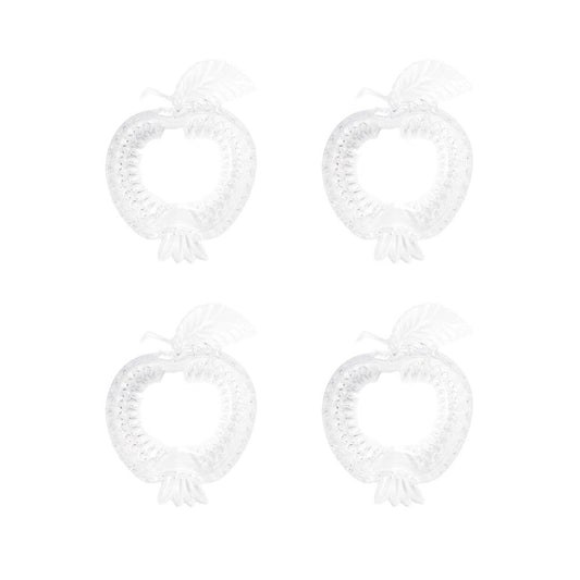 Coupelles en verre pomme 16.5x12.2x4.5cm - lot de 4