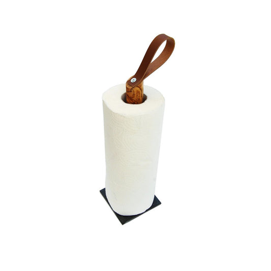 Porte-rouleau GALAXY en bois d'olivier