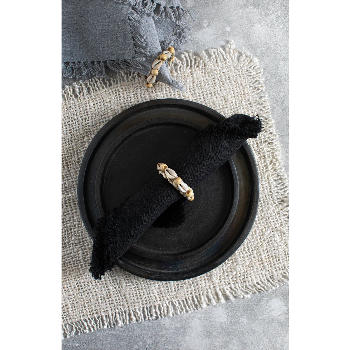 Le Rond de Serviette Coquillage - Lot de 4