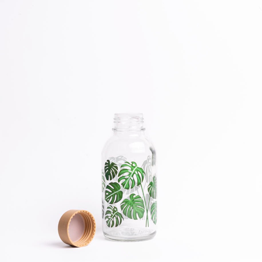 GREEN LIVING Bouteille en verre de 0,4 l