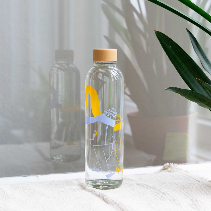 Bouteille en verre 0,7 L - MORE AMORE BLEU