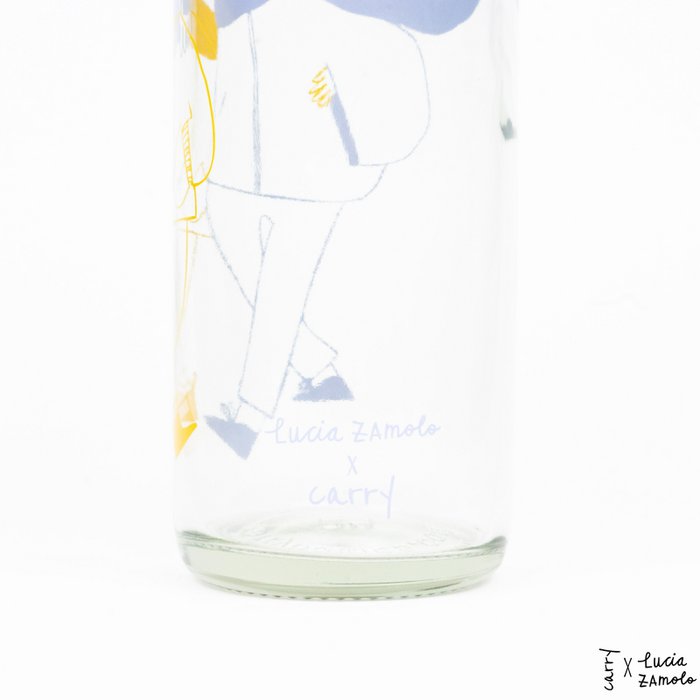 Bouteille en verre 0,7 L - MORE AMORE BLEU
