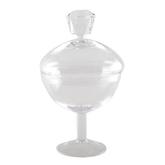 Bonbonnière en verre avec diamant h24cm