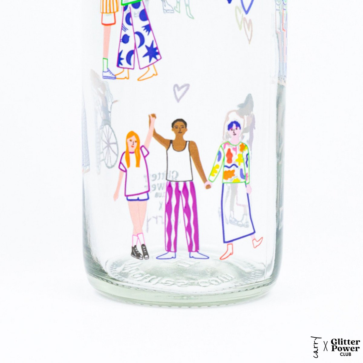 LOVE IS LOVE Bouteille en verre de 0,7 l