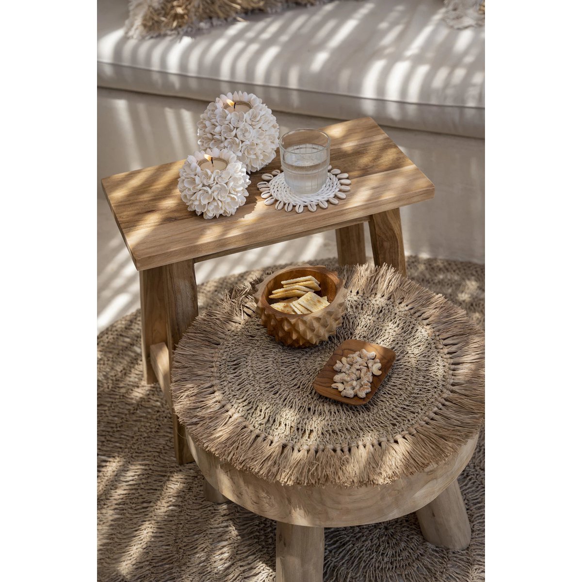 Le Set de Table en Raphia au Crochet - Naturel