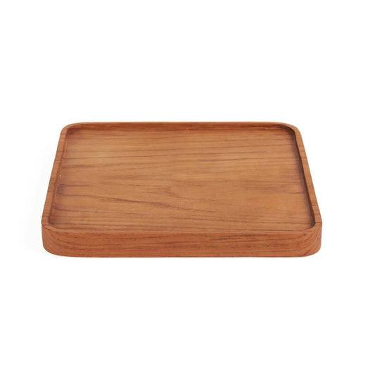 L'Assiette Carrée en Teck - Naturel - S