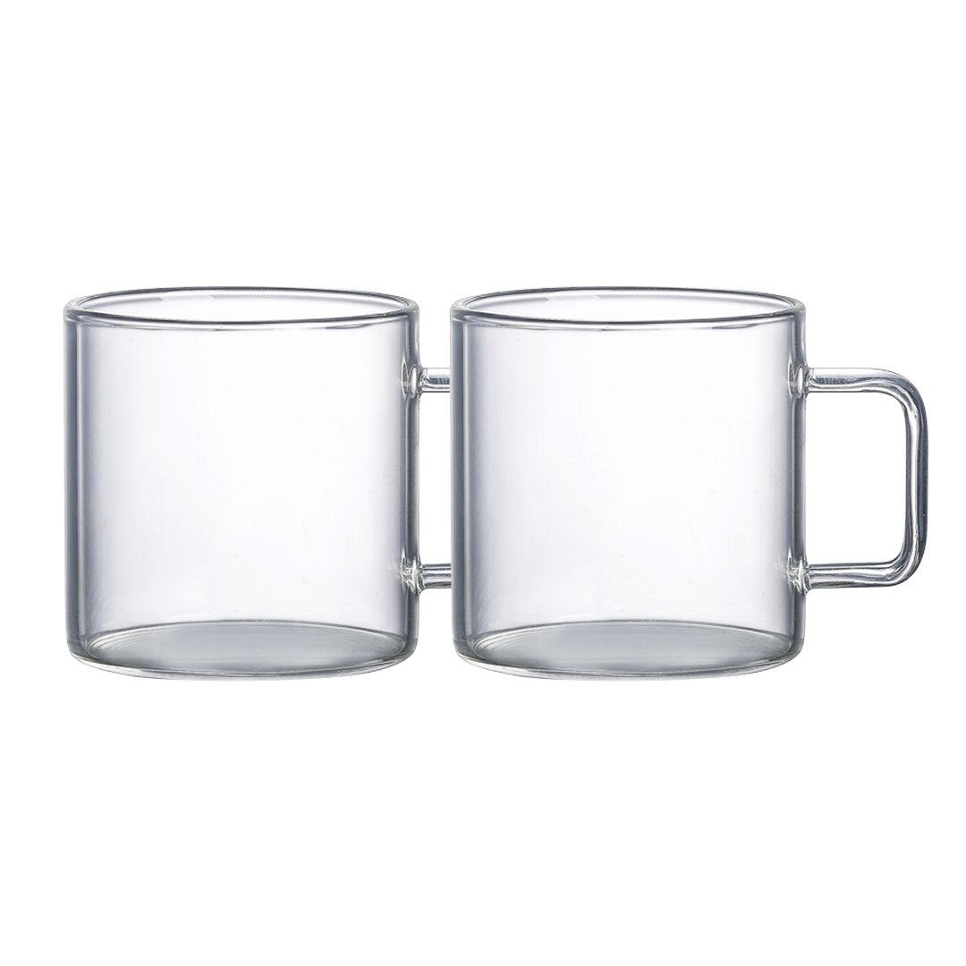 Mugs en verre grande taille 450ml - lot de 2