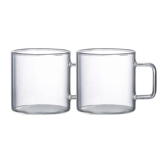Mugs en verre grande taille 450ml - lot de 2