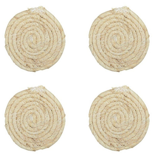 Dessous de verre rond en cordage - lot de 4